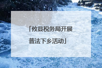 攸县税务局开展普法下乡活动