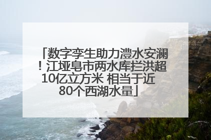 数字孪生助力澧水安澜！江垭皂市两水库拦洪超10亿立方米 相当于近80个西湖水量