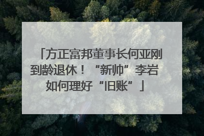 方正富邦董事长何亚刚到龄退休！“新帅”李岩如何理好“旧账”