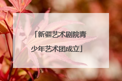 新疆艺术剧院青少年艺术团成立