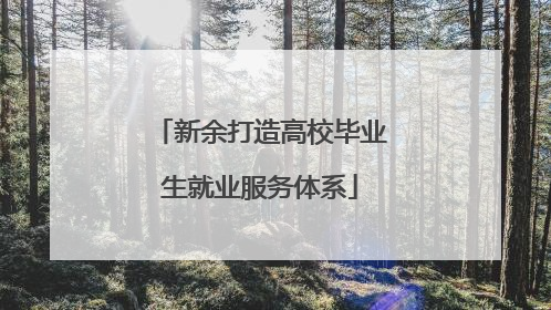新余打造高校毕业生就业服务体系