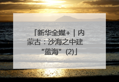新华全媒+｜内蒙古：沙海之中建“蓝海”(2)