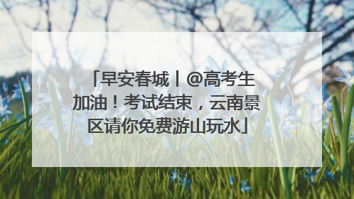 早安春城丨@高考生 加油！考试结束，云南景区请你免费游山玩水