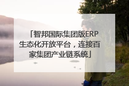 智邦国际集团版ERP生态化开放平台，连接百家集团产业链系统
