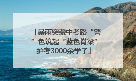 暴雨突袭中考路“警”色筑起“蓝色脊梁”护考3000余学子
