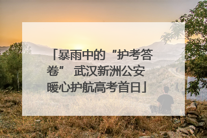 暴雨中的“护考答卷” 武汉新洲公安暖心护航高考首日