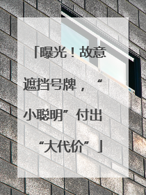 曝光！故意遮挡号牌，“小聪明”付出“大代价”