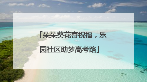 朵朵葵花寄祝福，乐园社区助梦高考路