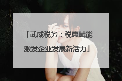武威税务：税惠赋能 激发企业发展新活力