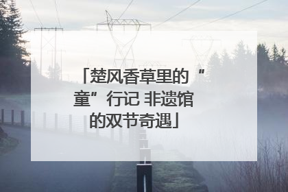 楚风香草里的“童”行记 非遗馆的双节奇遇