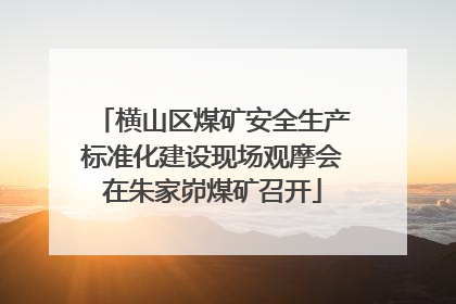 横山区煤矿安全生产标准化建设现场观摩会在朱家峁煤矿召开
