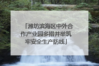 潍坊滨海区中外合作产业园多措并举筑牢安全生产防线