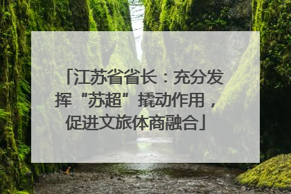 江苏省省长：充分发挥“苏超”撬动作用，促进文旅体商融合