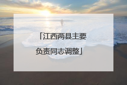 江西两县主要负责同志调整