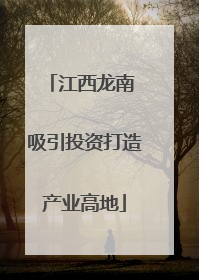 江西龙南 吸引投资打造产业高地
