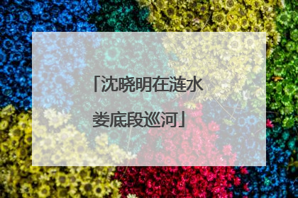 沈晓明在涟水娄底段巡河
