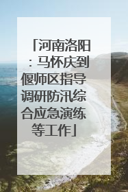 河南洛阳：马怀庆到偃师区指导调研防汛综合应急演练等工作