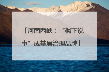 河南西峡：“枫下说事”成基层治理品牌