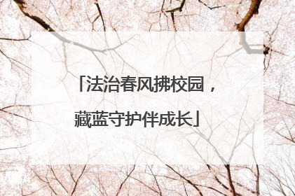 法治春风拂校园，藏蓝守护伴成长