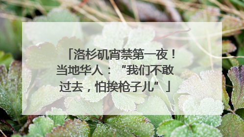 洛杉矶宵禁第一夜！当地华人：“我们不敢过去，怕挨枪子儿”