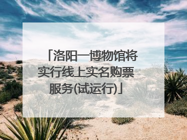 洛阳一博物馆将实行线上实名购票服务(试运行)