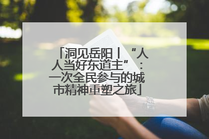 洞见岳阳丨“人人当好东道主”：一次全民参与的城市精神重塑之旅