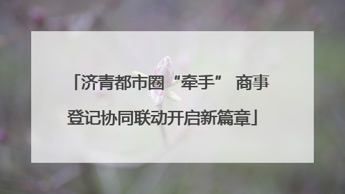 济青都市圈“牵手” 商事登记协同联动开启新篇章