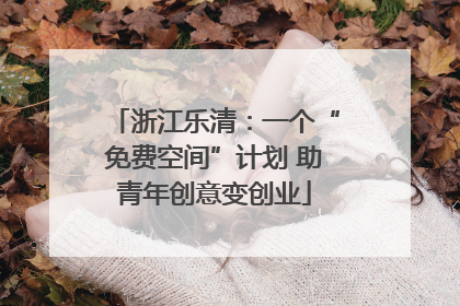 浙江乐清：一个“免费空间”计划 助青年创意变创业