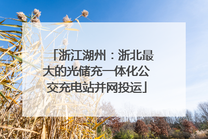 浙江湖州：浙北最大的光储充一体化公交充电站并网投运