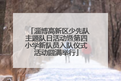 淄博高新区少先队主题队日活动暨第四小学新队员入队仪式活动圆满举行
