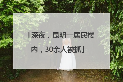 深夜，昆明一居民楼内，30余人被抓