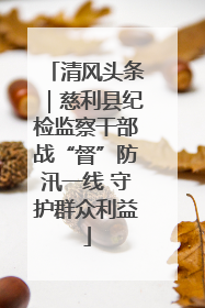清风头条｜慈利县纪检监察干部战“督”防汛一线 守护群众利益