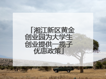 湘江新区黄金创业园为大学生创业提供一揽子优惠政策