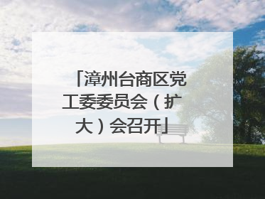 漳州台商区党工委委员会（扩大）会召开