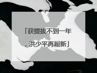 获提拔不到一年，洪少平再履新