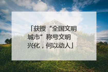 获授“全国文明城市”称号文明 兴化，何以动人