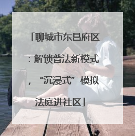 聊城市东昌府区：解锁普法新模式，“沉浸式”模拟法庭进社区