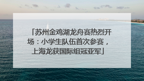 苏州金鸡湖龙舟赛热烈开场：小学生队伍首次参赛，上海龙获国际组冠亚军