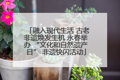融入现代生活 古老非遗焕发生机 永春举办 “文化和自然遗产日” 非遗快闪活动