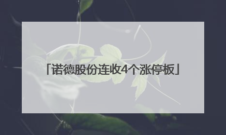 诺德股份连收4个涨停板