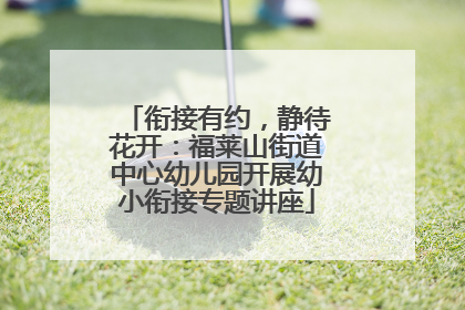 衔接有约，静待花开：福莱山街道中心幼儿园开展幼小衔接专题讲座