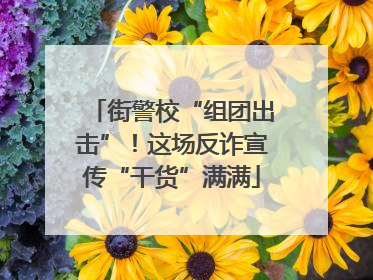 街警校“组团出击”！这场反诈宣传“干货”满满
