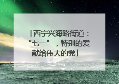 西宁兴海路街道：“七一”，特别的爱献给伟大的党