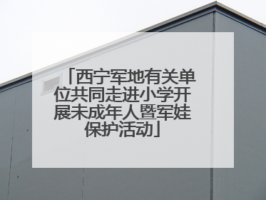 西宁军地有关单位共同走进小学开展未成年人暨军娃保护活动