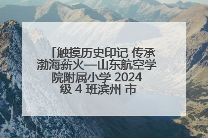 触摸历史印记 传承渤海薪火—山东航空学院附属小学 2024 级 4 班滨州 市档案馆研学实践活动