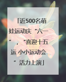 近500名萌娃运动庆“六一”，“喜迎十五运 小小运动会”活力上演