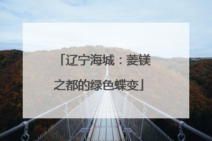 辽宁海城：菱镁之都的绿色蝶变