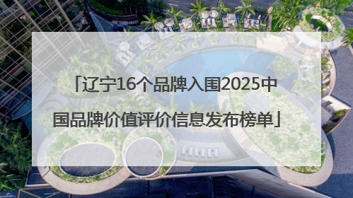 辽宁16个品牌入围2025中国品牌价值评价信息发布榜单