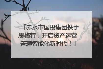 赤水市国投集团携手思格特，开启资产运营管理智能化新时代！