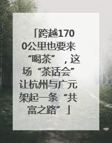 跨越1700公里也要来“喝茶”，这场“茶话会”让杭州与广元架起一条“共富之路”